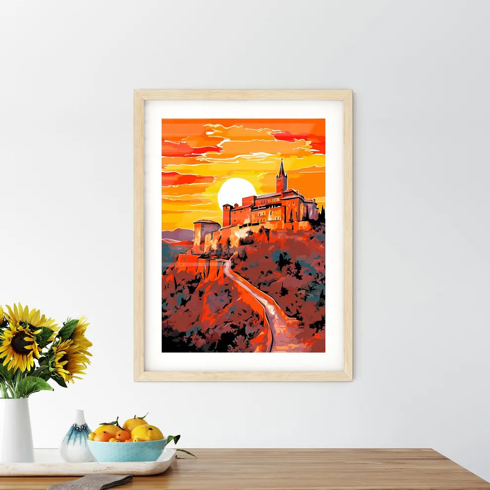 Alcazar Castle On Sunset - Segova Spain - A Castle On A Hill Custom Print