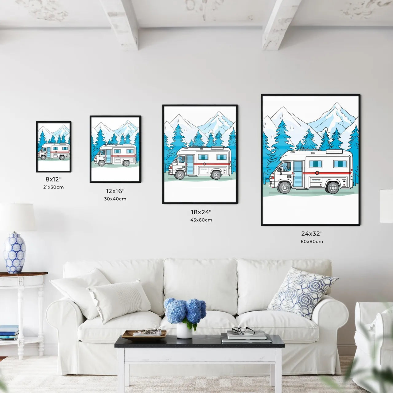 Ambulance Mini Bus Vector Illustration - A C - Kitchen Hangings