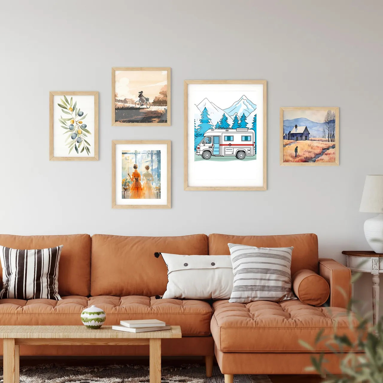 Ambulance Mini Bus Vector Illustration - A C Wall Art