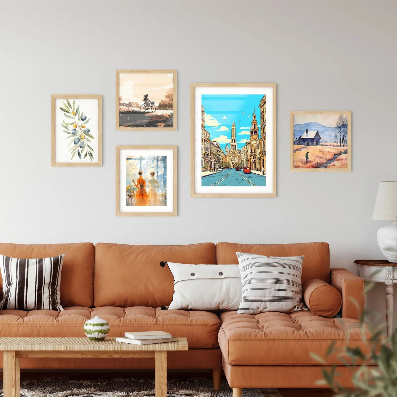 Barcelona Spain Great Vacation Poster - A Street With Cars And Buildings Interior Design