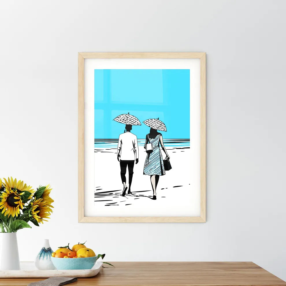Beach Holidays For Romantic Young Couple - A Framed Print
