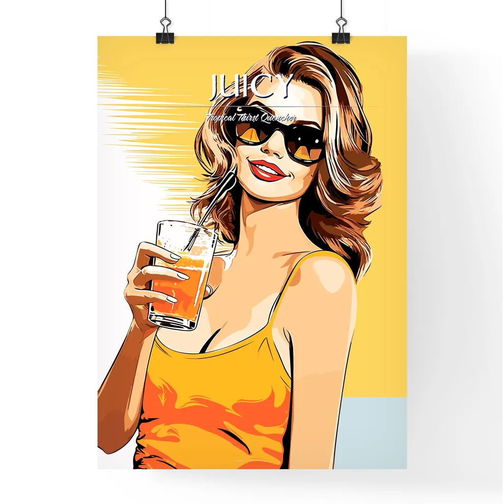 Coconut Fresh Cocktail Beach Woman Drinking  Poster