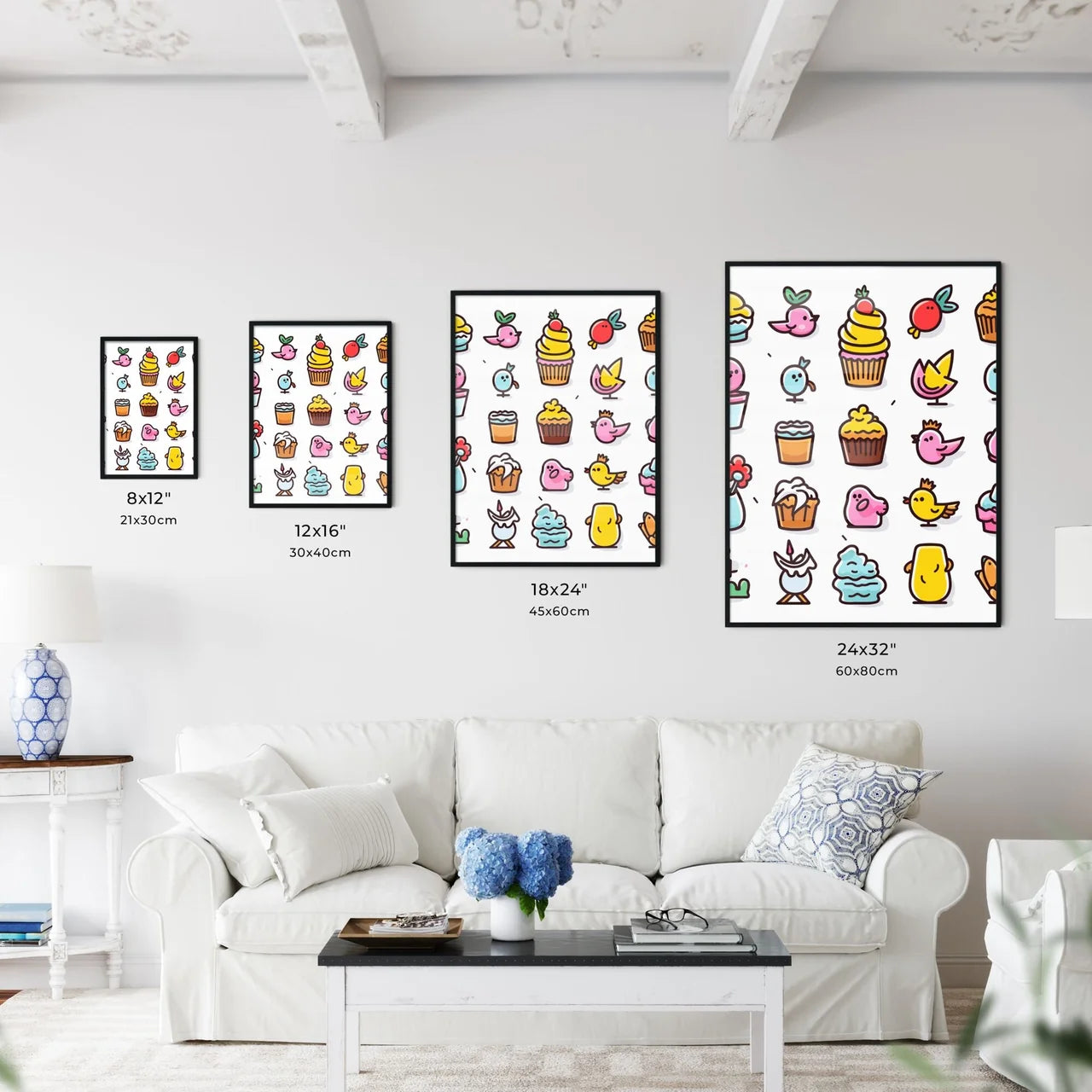 Colorful Easter Icons  Size Chart