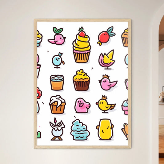 Colorful Easter Icons  Wall Art