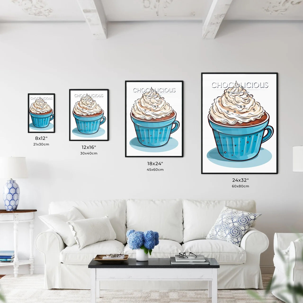 Cup Of Hot Chocolate With Whipped Cream - A  - Kitchen Hangings