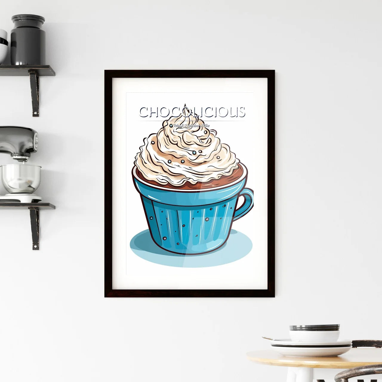 Cup Of Hot Chocolate With Whipped Cream - A  Framed Print