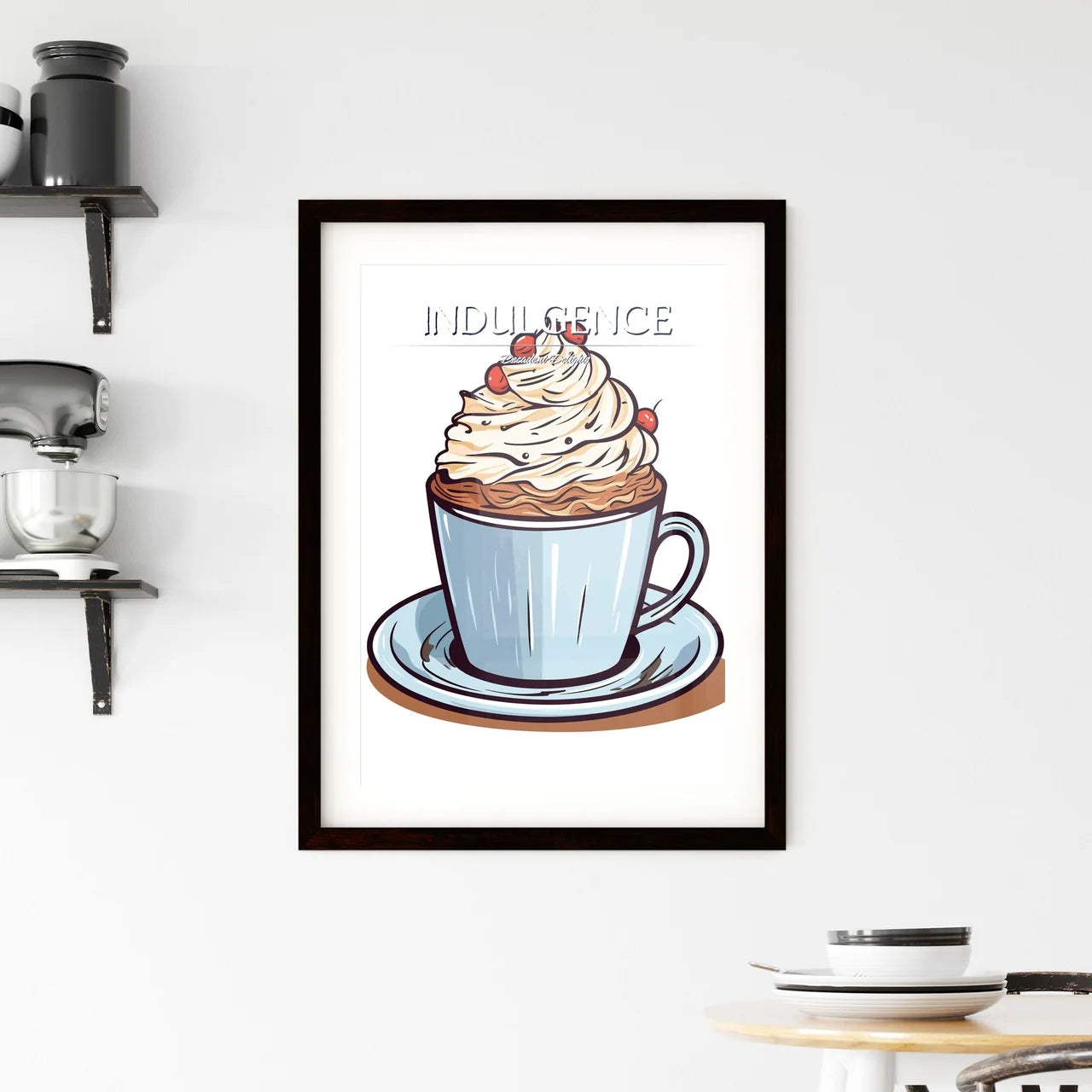 Cup Of Hot Chocolate With Whipped Cream - A  Framed Print