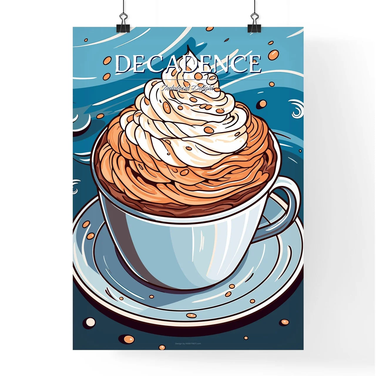 Cup Of Hot Chocolate With Whipped Cream - A  Poster