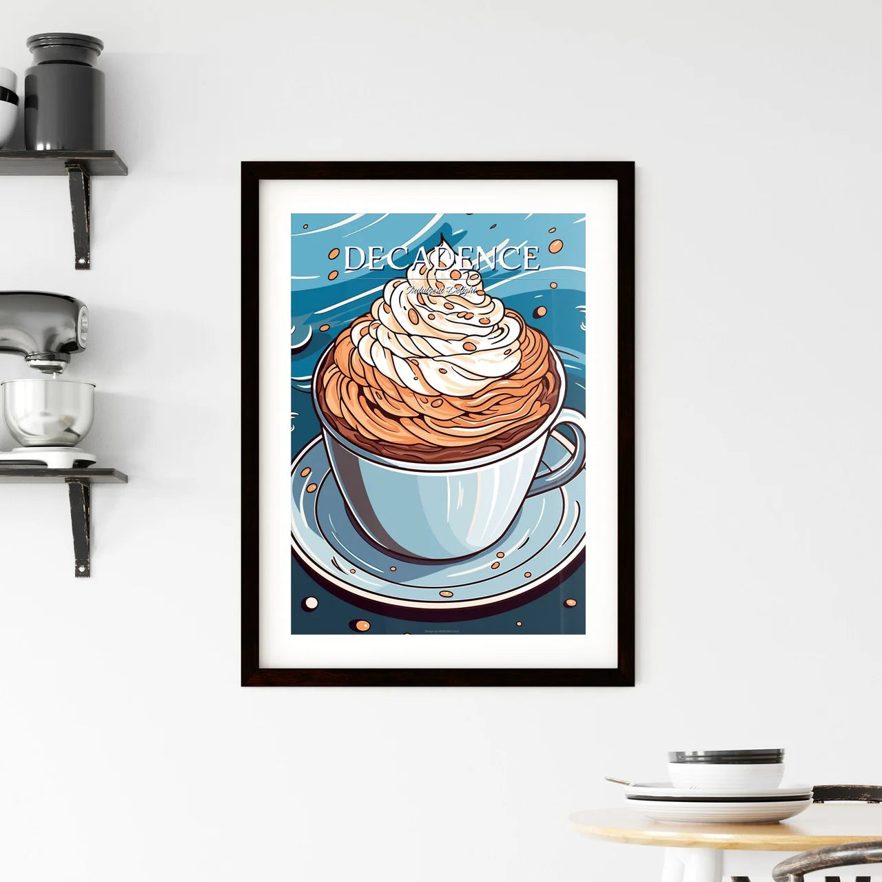 Cup Of Hot Chocolate With Whipped Cream - A  Framed Print