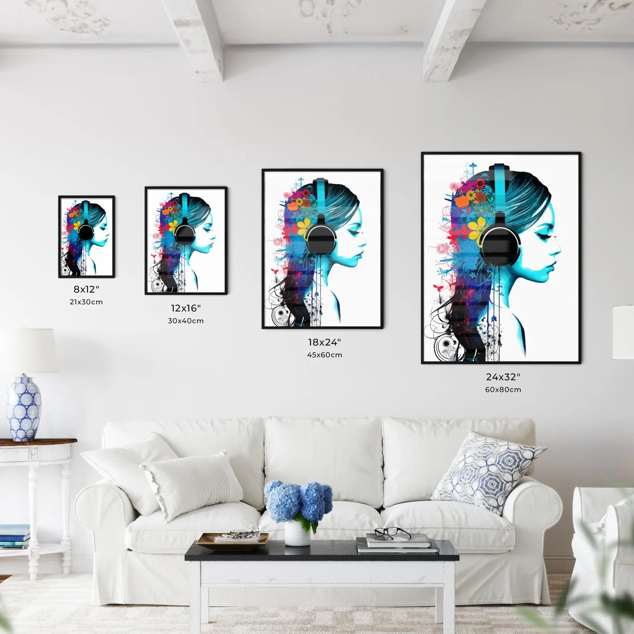 Dj Girl  Music Colors Mix - Floral Calli - Kitchen Hangings