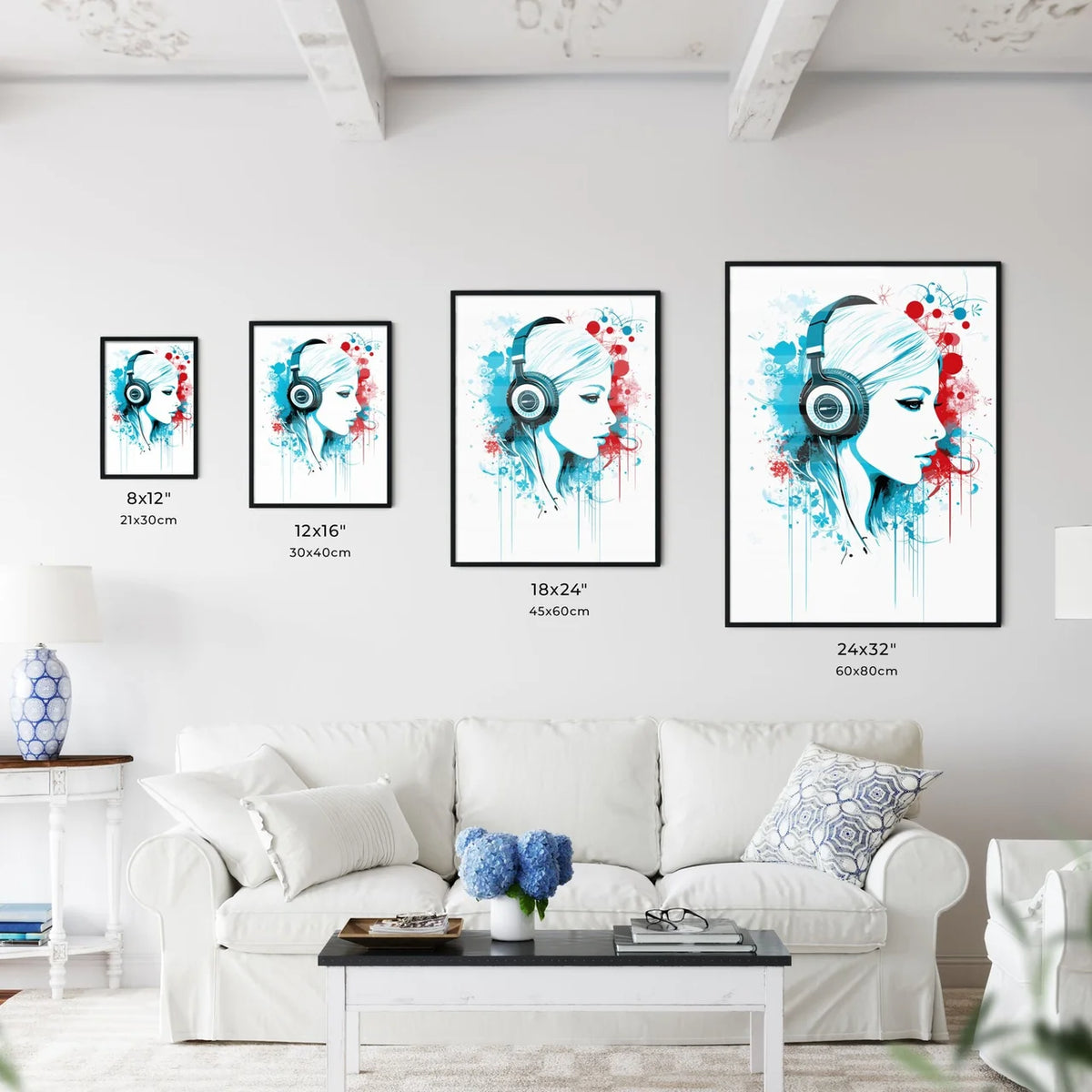 Dj Girl  Music Colors Mix - Floral Calli - Kitchen Hangings
