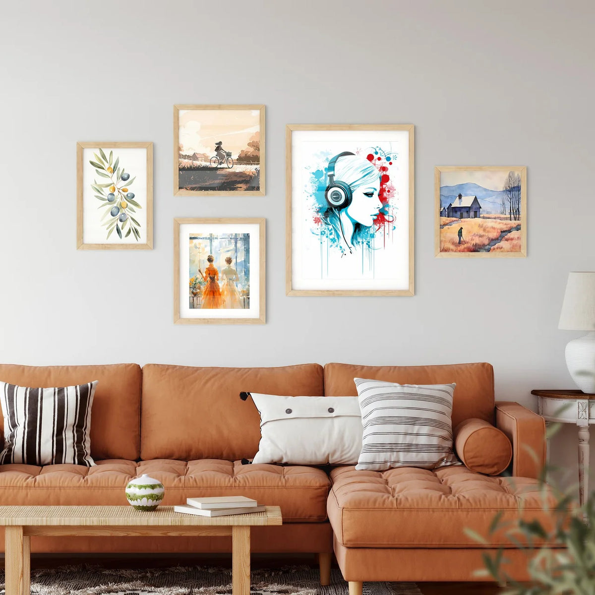 Dj Girl  Music Colors Mix - Floral Calli Wall Art