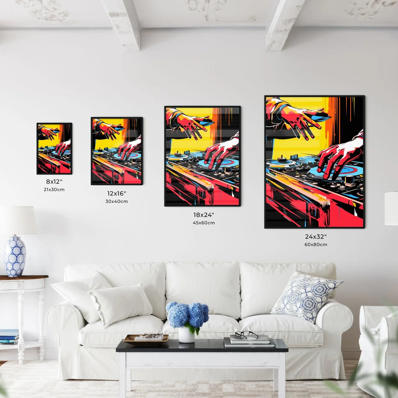 Dj Mixing On The Turntable Modern Abstract P - Kitchen Hangings