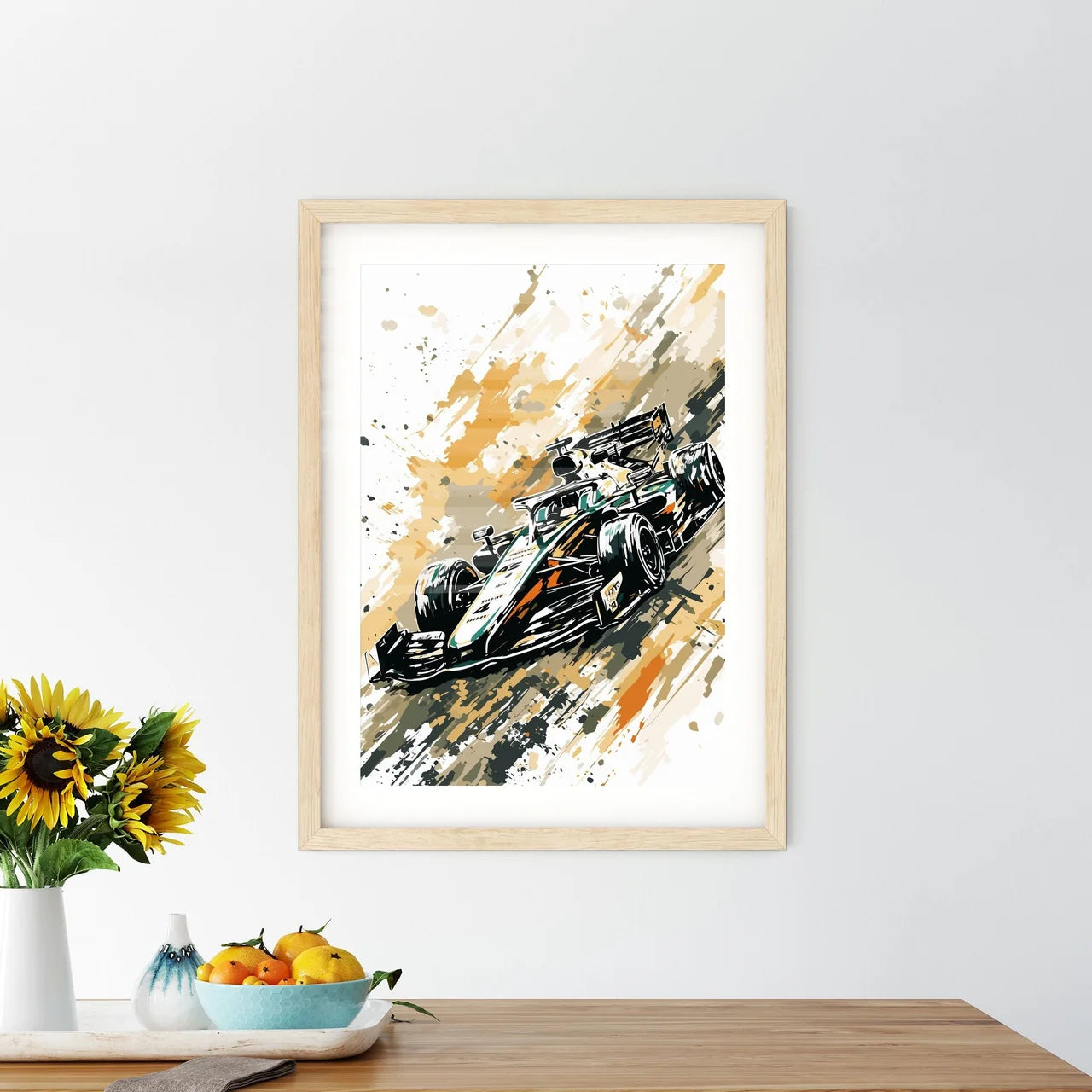 Formula 1 Race Poster - A Painting O Framed Print