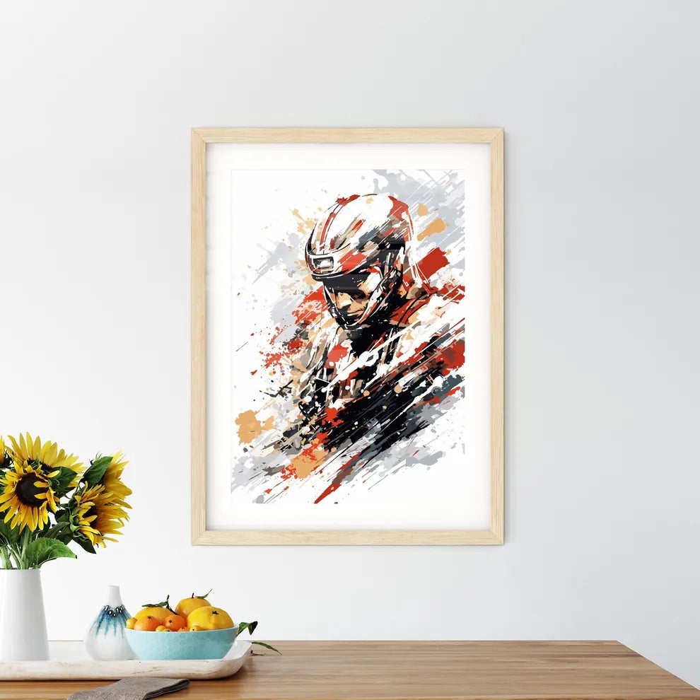 Formula 1 Race Poster - A Man Wearin Framed Print
