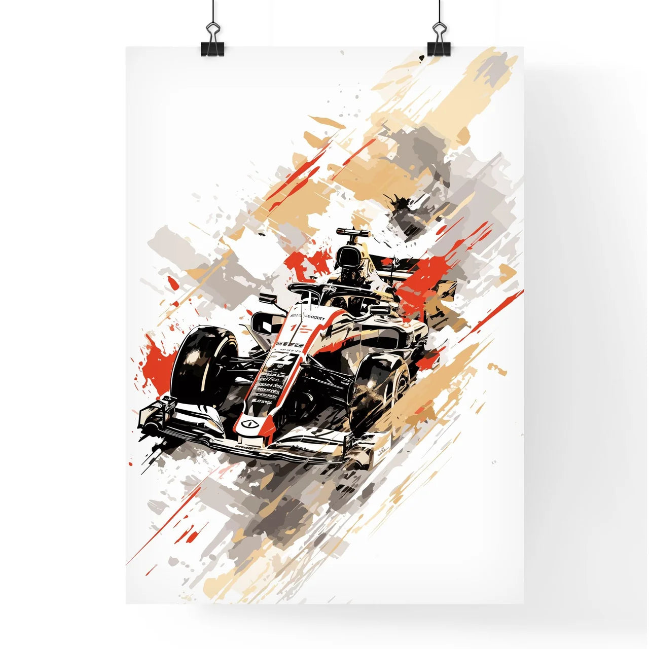 Formula 1 Race Poster - A Race Car W Poster