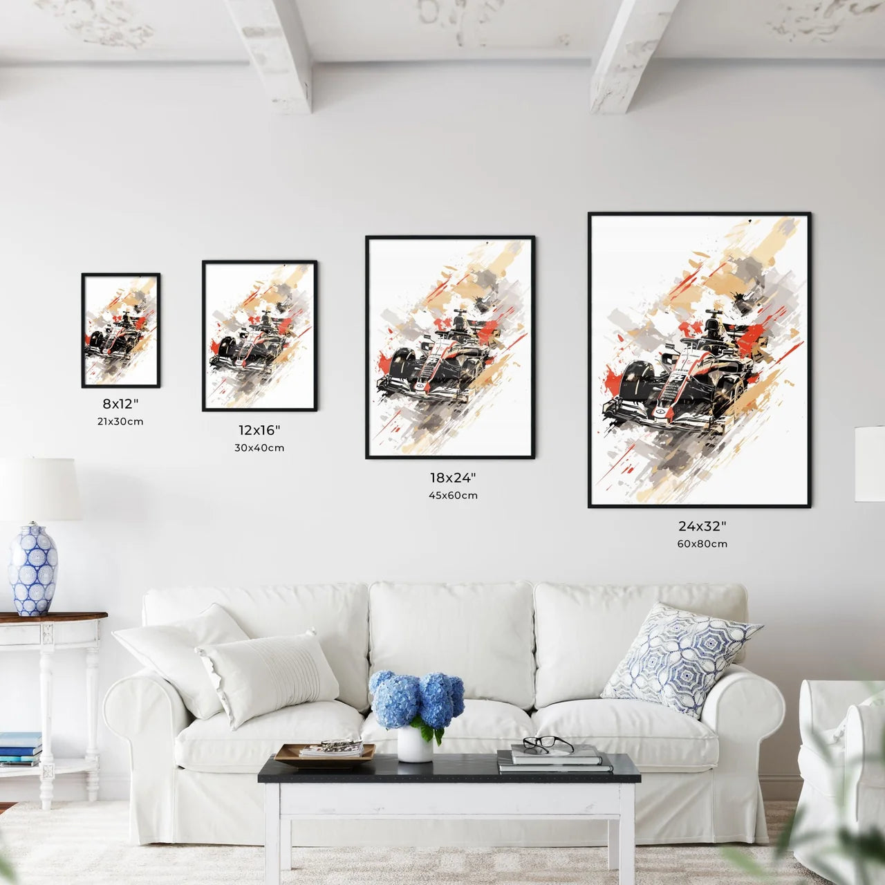 Formula 1 Race Poster - A Race Car W - Kitchen Hangings