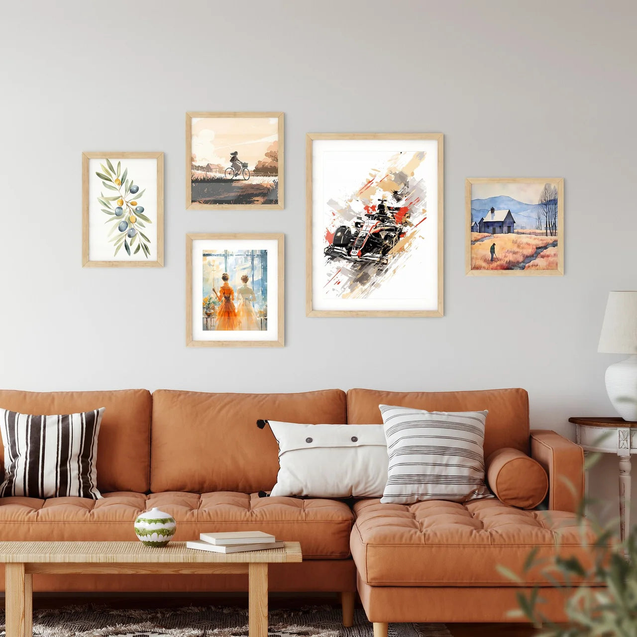 Formula 1 Race Poster - A Race Car W Wall Art