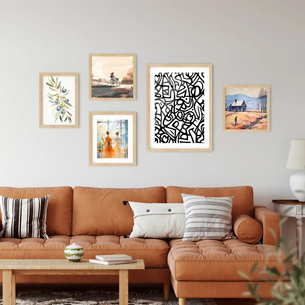 Graffiti Black And White Love Pattern Doodle Wall Art