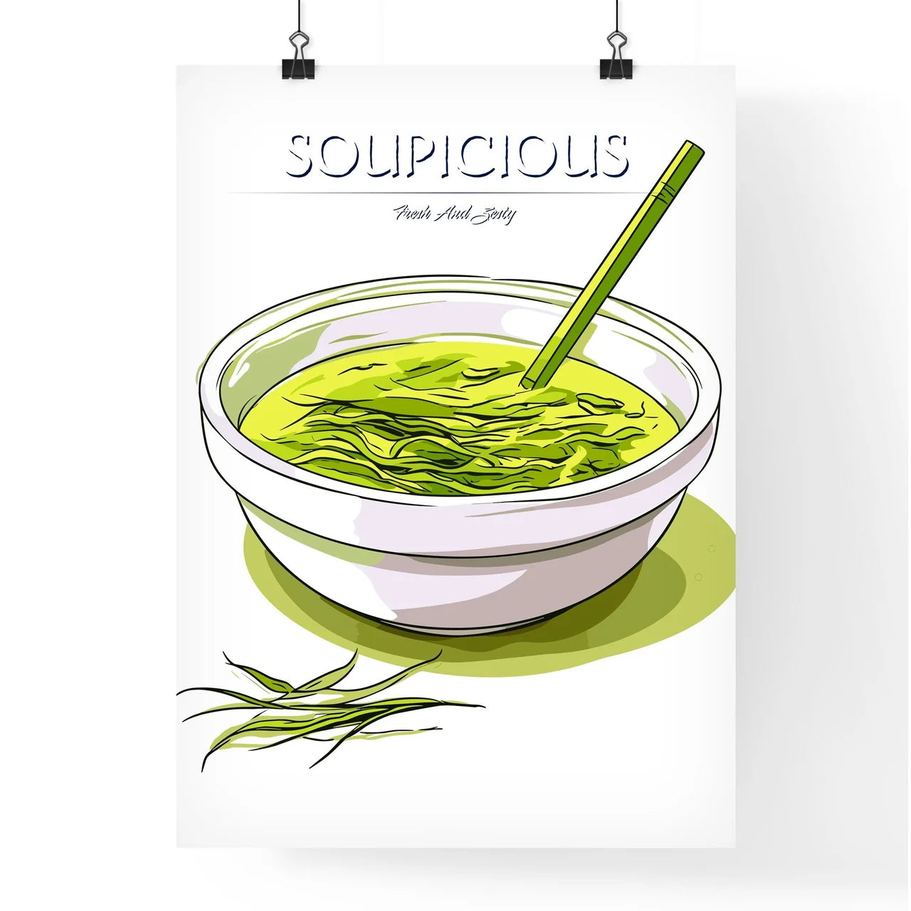 Green Tea On A White Background - A Bowl Of  Poster