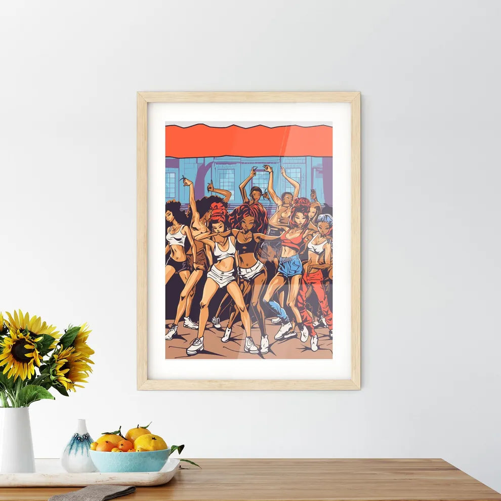 Hip Hop Dance Academy Poster - A Group Of W Framed Print