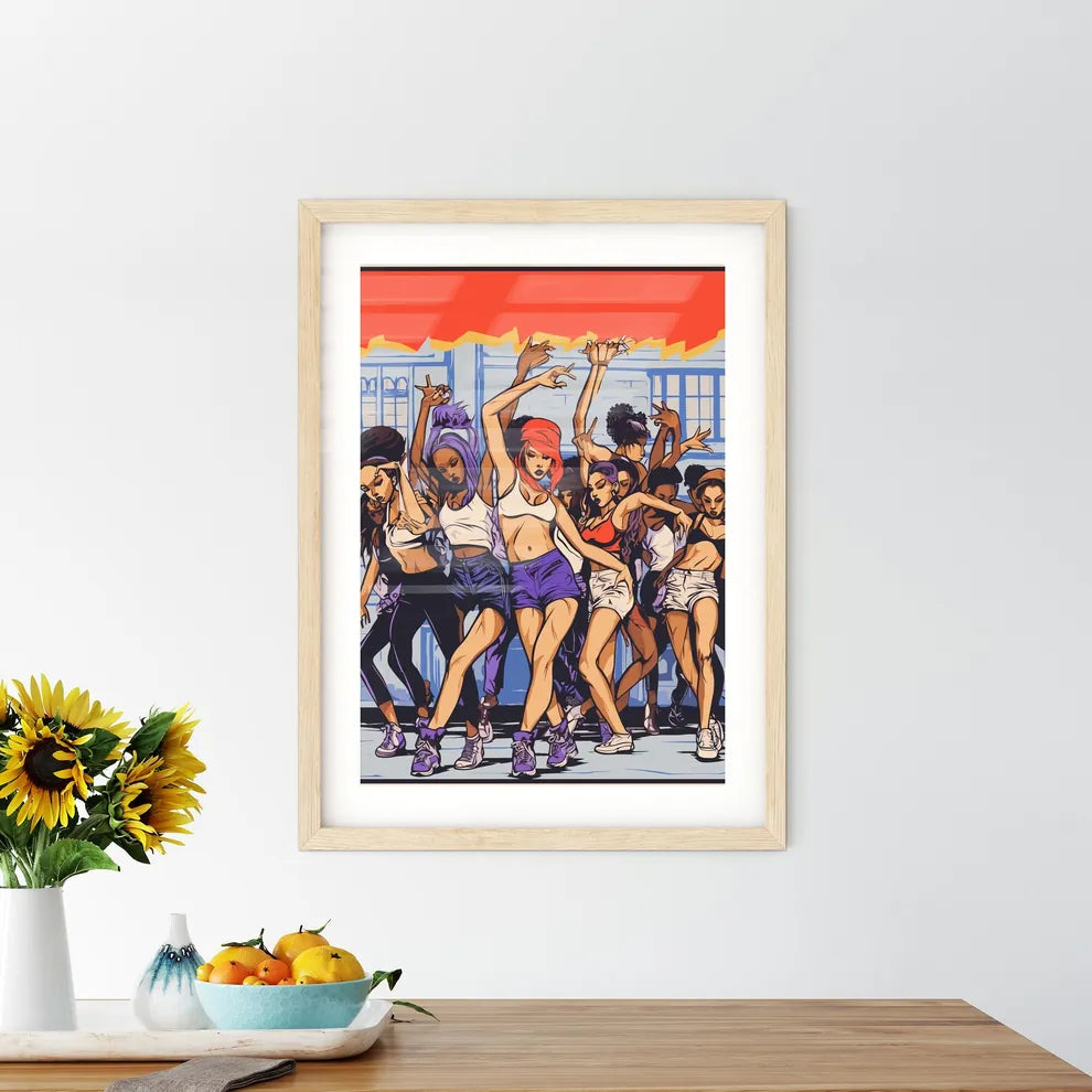 Hip Hop Dance Academy Poster - A Group Of W Framed Print