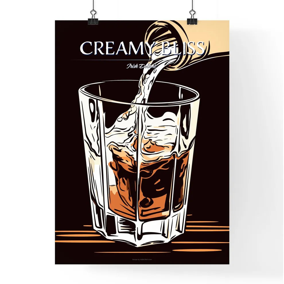 Irish Creme Liqueur Pouring Into A Glass Ful Poster