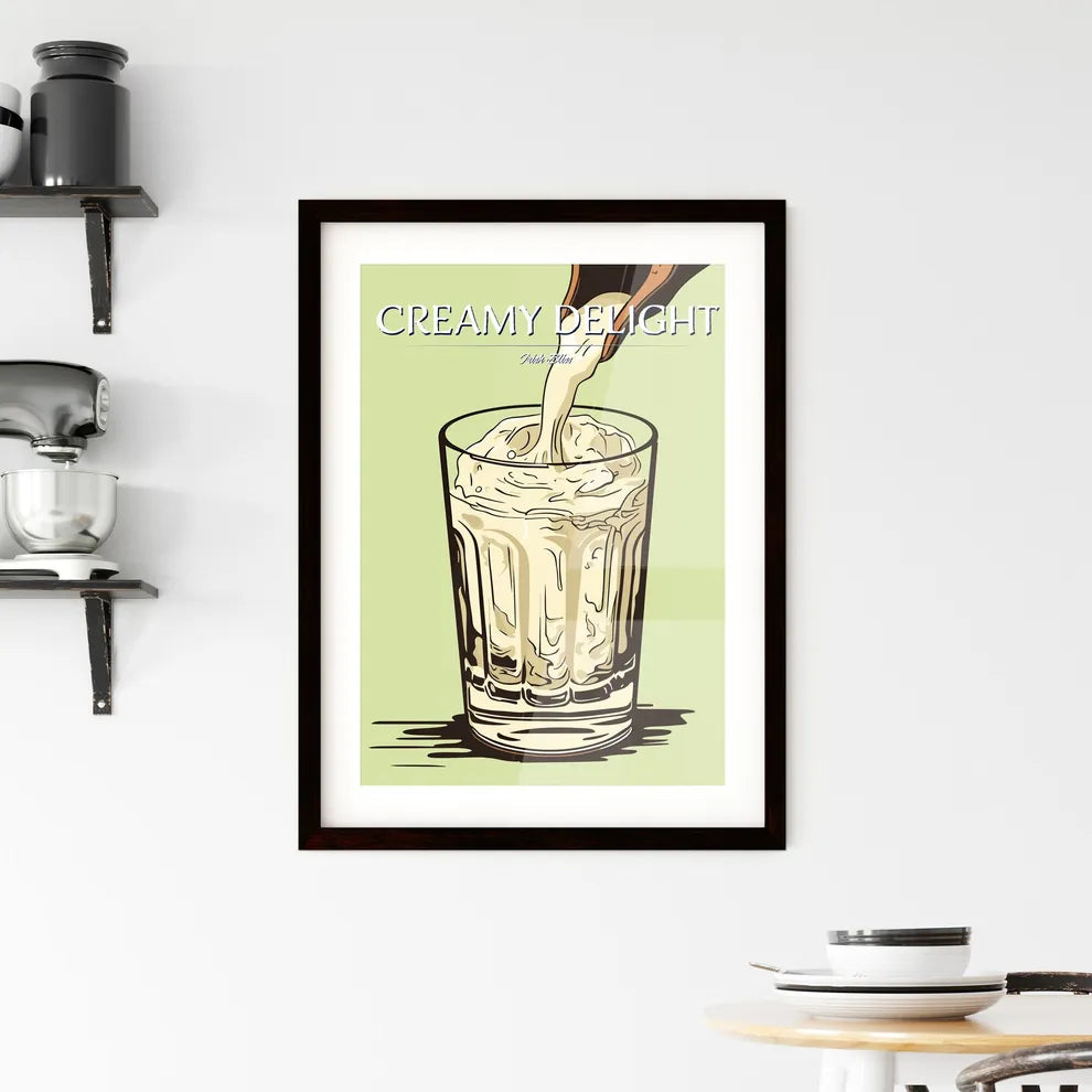 Irish Creme Liqueur Pouring Into A Glass Ful Framed Print