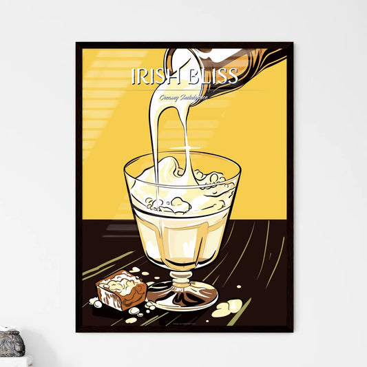 Irish Creme Liqueur Pouring Into A Glass Ful - Framed Art Print
