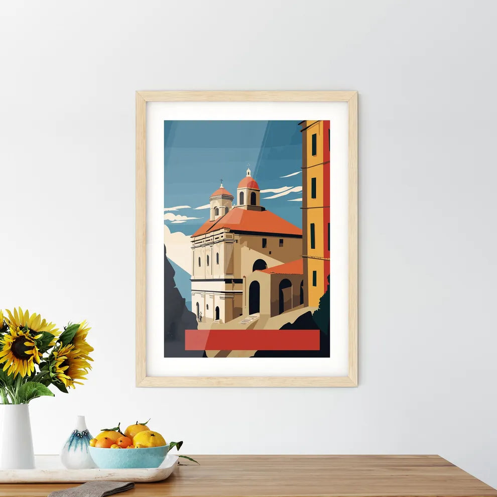 Italy Vacation Poster - A Building With A Steeple And A Steeple Custom Print