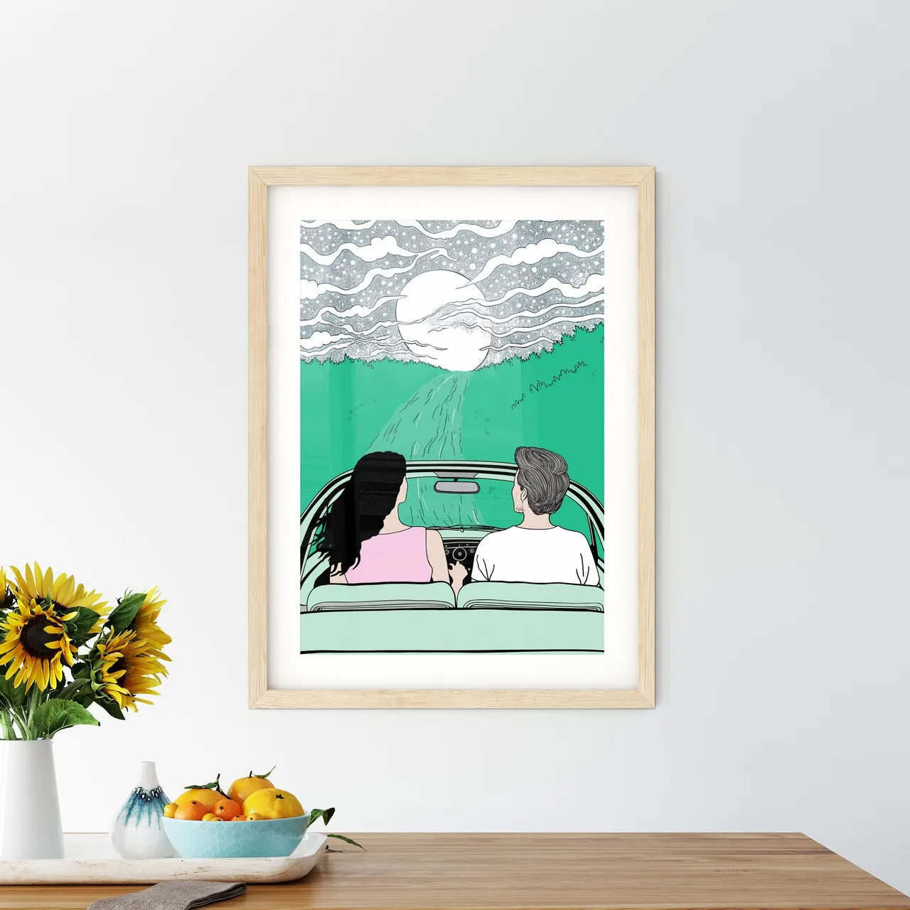 Just Married - Newlywed Cou Framed Print