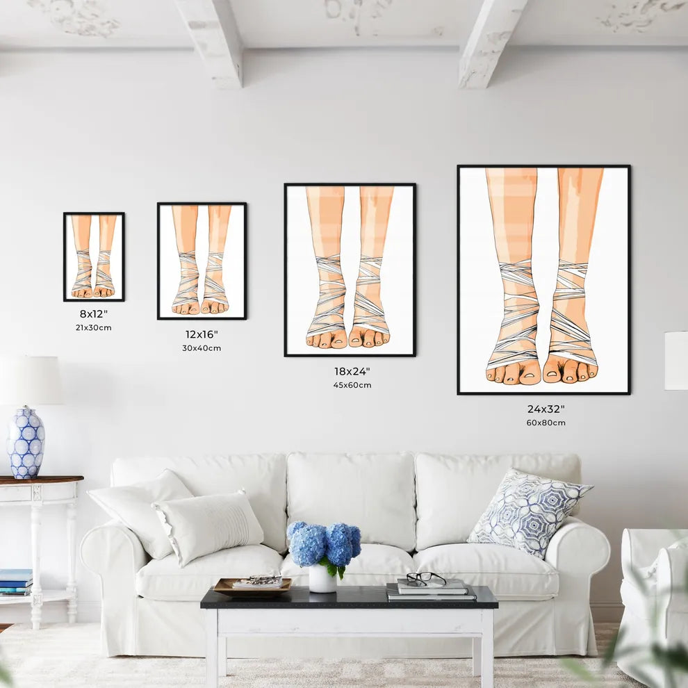 Legs In Ballet Shoes Poster - A Cartoon Of - Kitchen Hangings