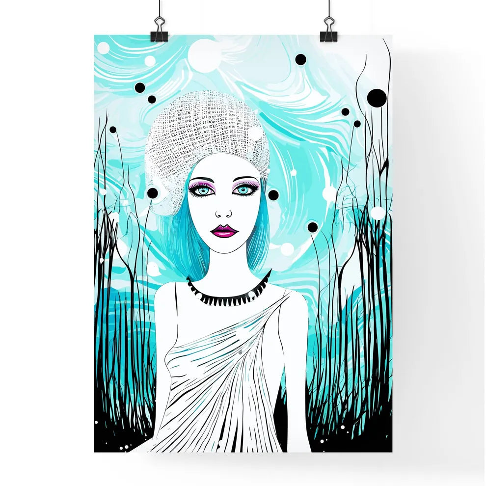 Lifestyle Fashion Illustration In The Disco  Poster