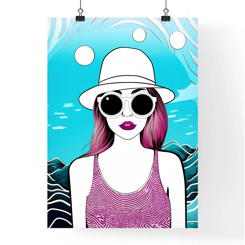 Lifestyle Fashion Illustration In The Disco  Poster