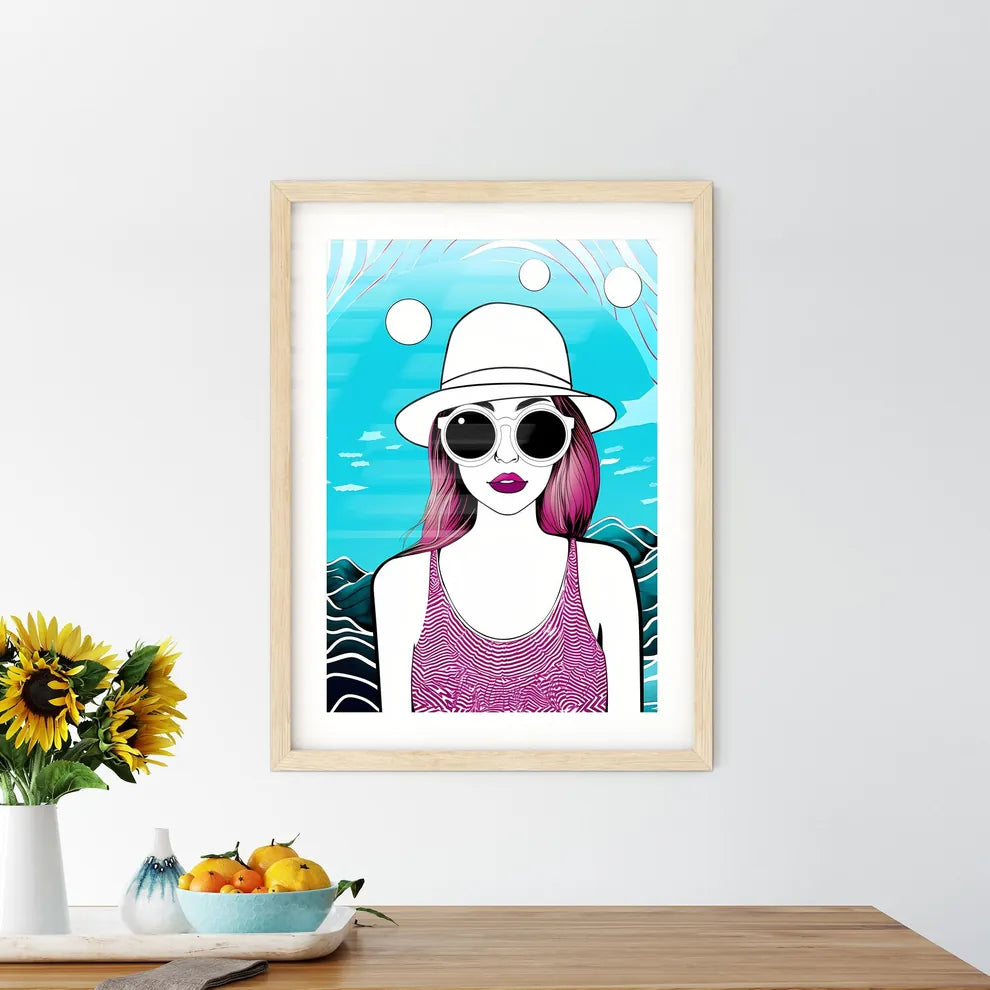 Lifestyle Fashion Illustration In The Disco  Framed Print