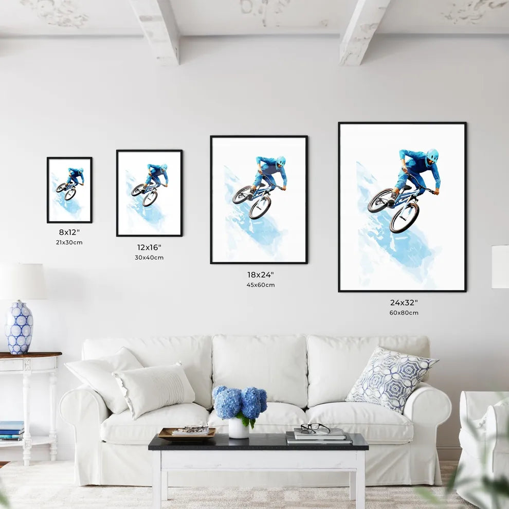 Man Doing An Jump With A Bmx Bike Against Sk - Kitchen Hangings