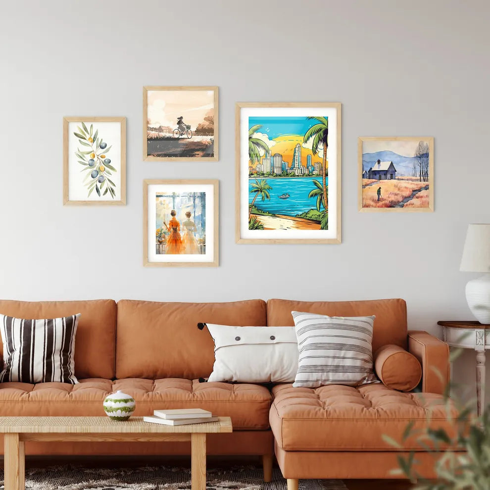 Miami Vacation Vinatage Poster - A City Next To A Body Of Water Interior Design