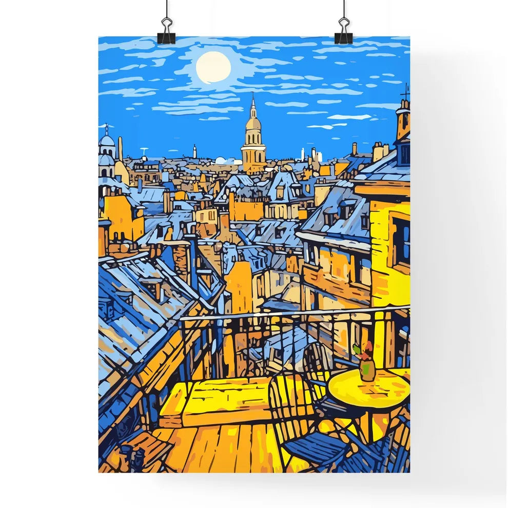 Over The Roofs Of Paris - A Rooftops Of A City Poster