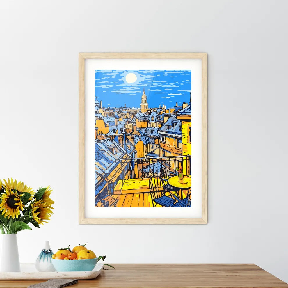 Over The Roofs Of Paris - A Rooftops Of A City Custom Print