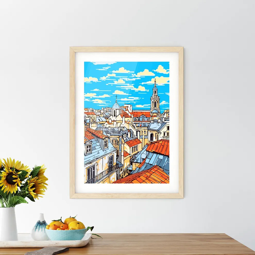 Over The Roofs Of Paris - A City With Many Roofs Custom Print