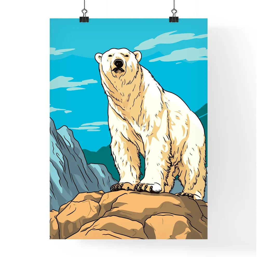 Polar Bear On The Canadian Arctic Tundra  Poster