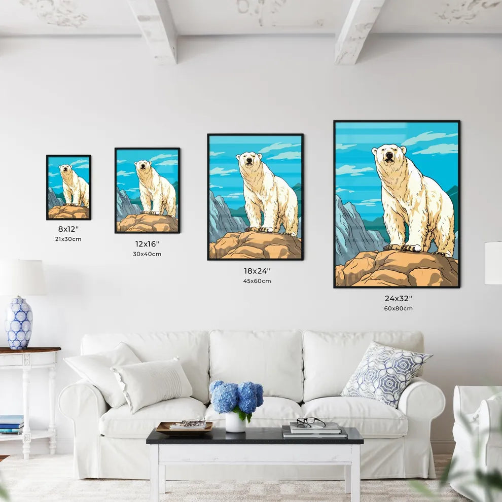 Polar Bear On The Canadian Arctic Tundra  Size Chart