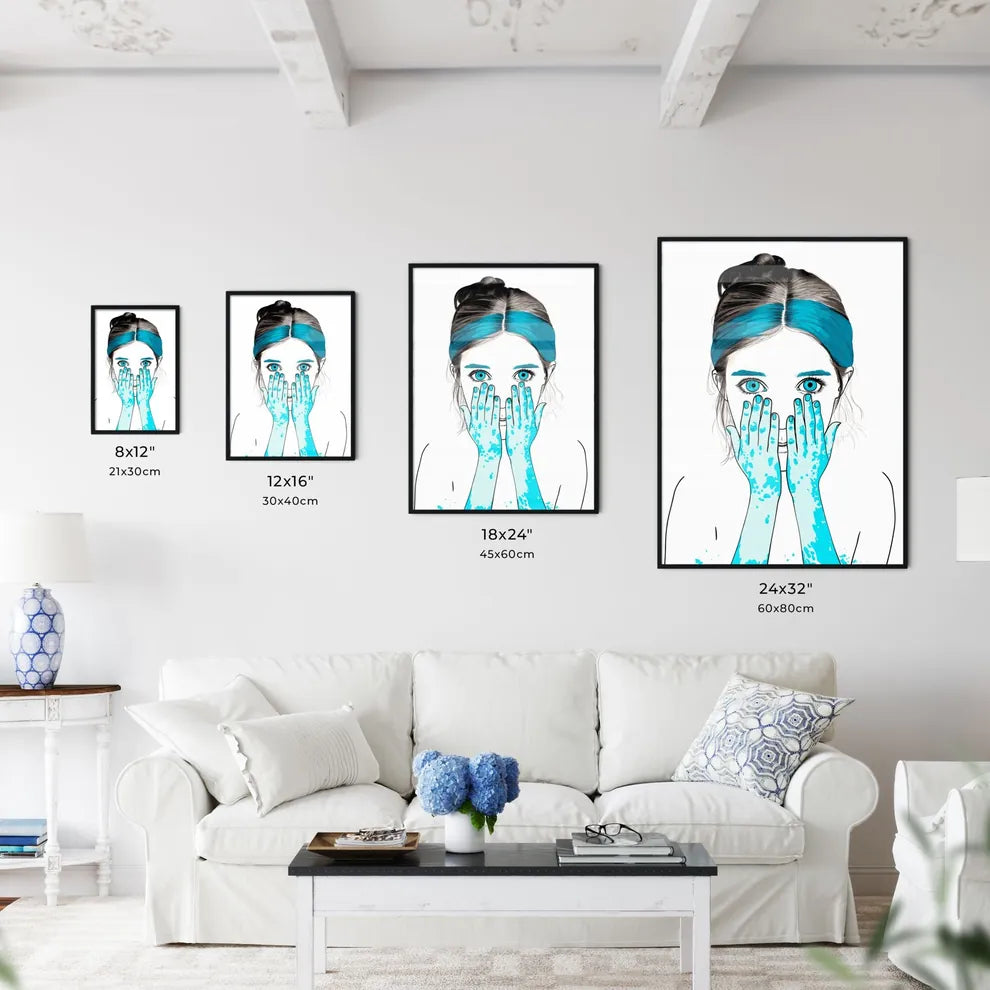 Portrait Of Kid Girl With Face And Hands Pai - Kitchen Hangings