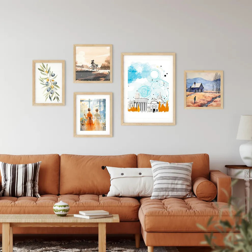 Rome Italy Old City Skyline - A Drawing Of A Building Interior Design