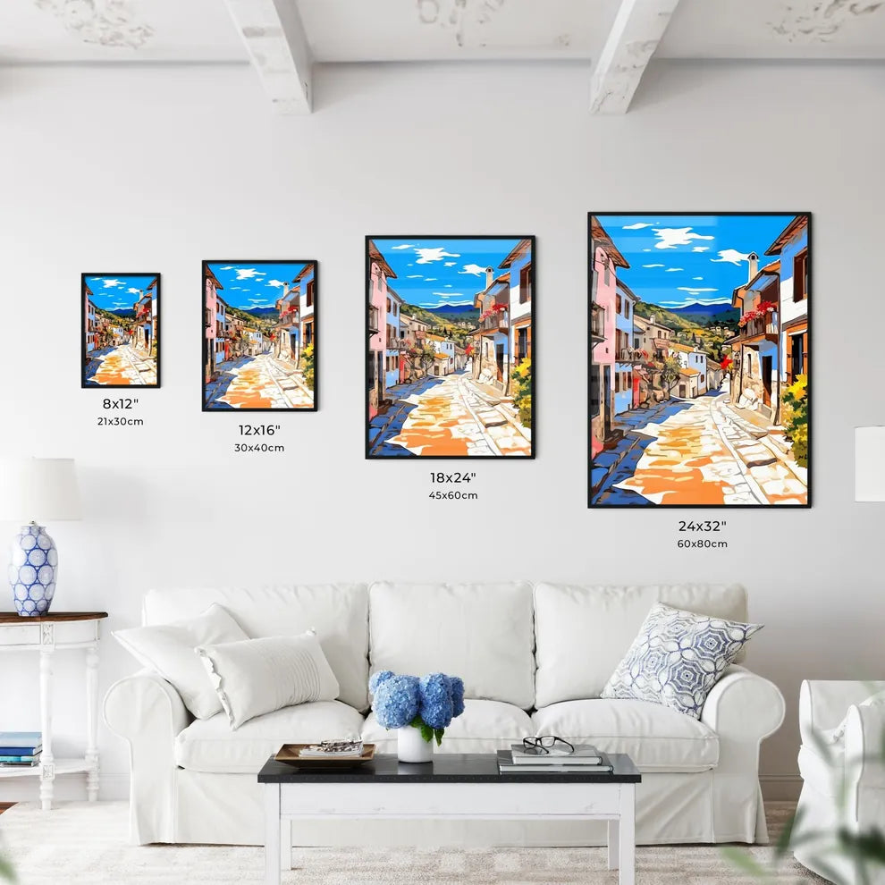 Segova Spain - A Street With Buildings And Trees Size Chart