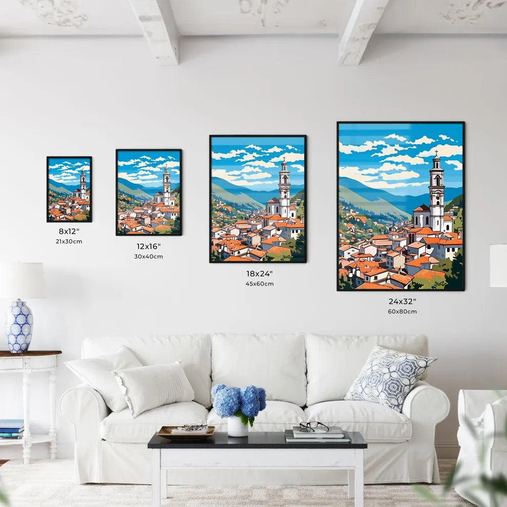 Segova Spain - A Building With A Tower In A Valley Size Chart