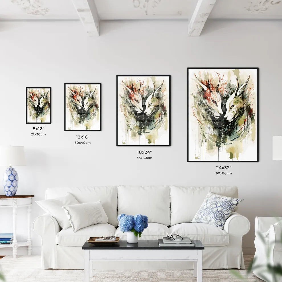 The Fox And The Rabbit Poster  Size Chart