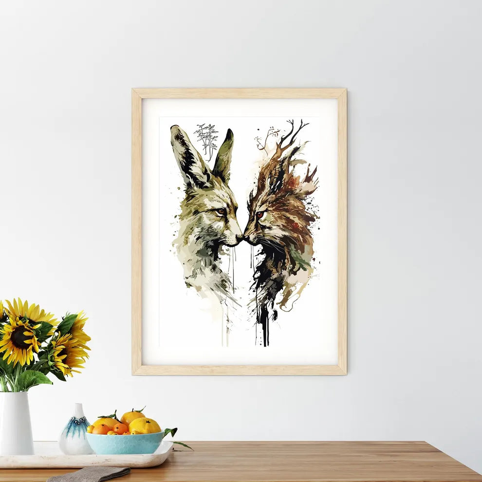 The Fox And The Rabbit Poster  Framed Print