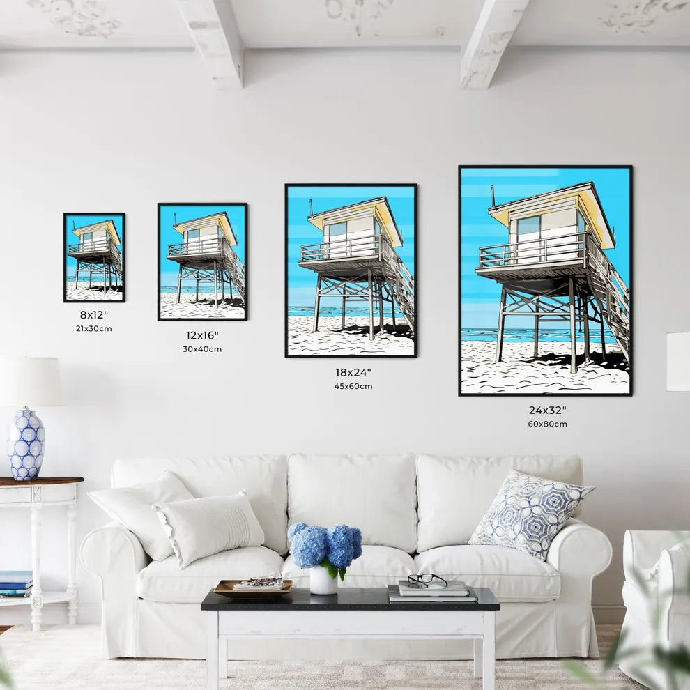 The Lifeguard Tower On Venice Beach Los Angeles Ca - A Lifeguard Tower On A Beach Size Chart