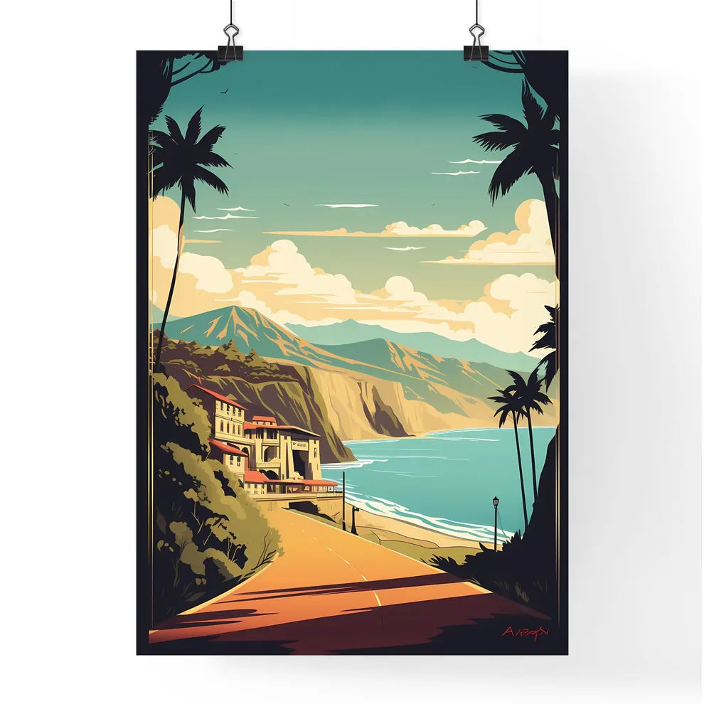 Valencia Vacation Poster - A Poster Of A Beach And A House Poster